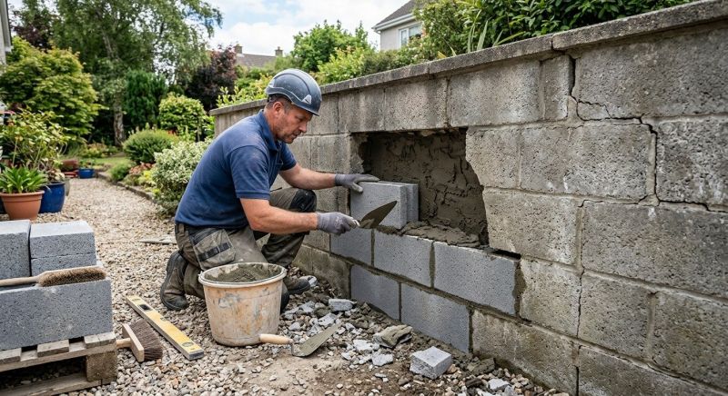 Cinder Block Wall Repair in Cleveland, OH